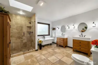 Main Floor 5-Piece Bathroom a Continuation of Impressive Quality & Function