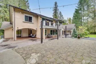 A Beautiful Extension to the Incredible & Sizable Outdoor Entertainment Space ~ Dense, Long-lasting Ironwood Deck & Lovely Stone Patio