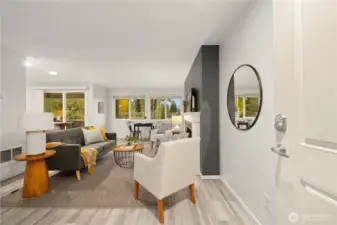 Living room view from front door