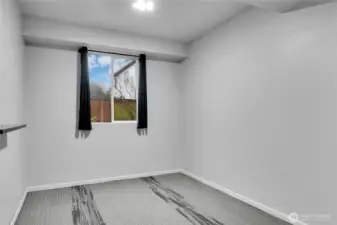 Workout room in garage