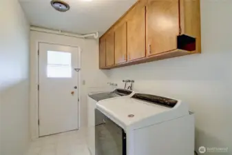 Lower level laundry room