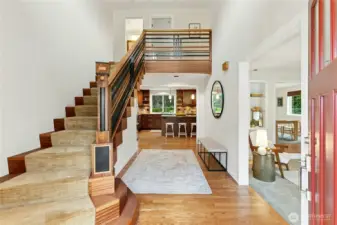 Custom banister in Open Entry