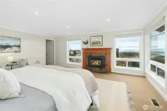 Primary with gas fireplace
