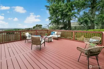 Large back deck with plenty of room for entertaining