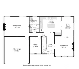 Traditional two story floor plan includes two car garage and main floor bonus room