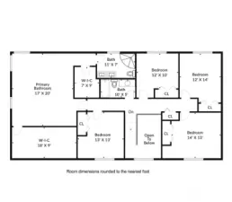 Five bedrooms upstairs offers lots of options