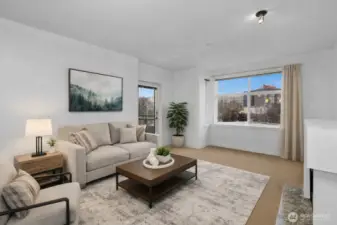 4th floor views. Virtually staged.