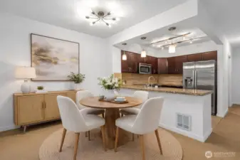 Virtual staging shows another dining idea.