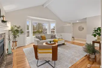 Beautiful bay windows in the great room.