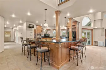 Peninsula seating for 6!