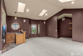 Family room and built in bar