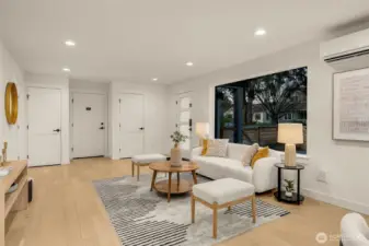 Open-concept living.