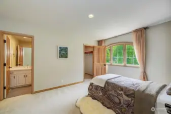 Secondary Bedroom With Large Walk-In Closet & Attached 3/4 Bathroom.