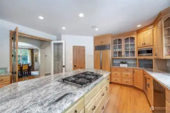 Kitchen Includes Leaded Glass Doors, Granite Counters & High-End Appliances.