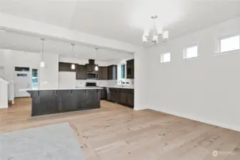 Open-space concept with the kitchen merging with the dining. Photo for illustration only of similar home, not actual.