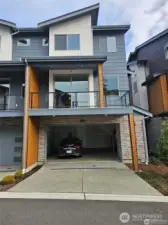 2 car garage and deck