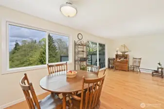 Enjoy dinning with views of Lawton Park