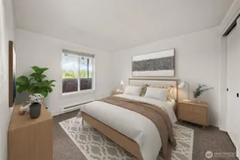 Secondary Bedroom - Virtually Staged
