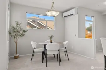 You'll love the windows allowing light from multiple directions