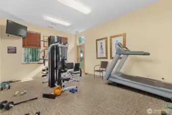 Weight room for when you're not walking nearby trails