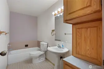 Hall Bath on Main Floor