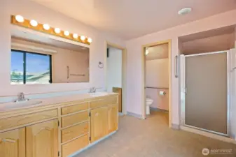 Primary Bath on upper Floor with shower