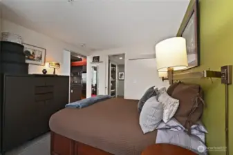Looking to toward the bathroom