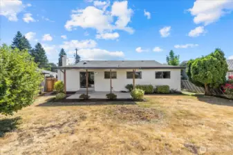 Spacious backyard offers endless possibilities