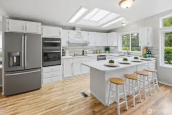 Beautifully updated and chef-inspired kitchen