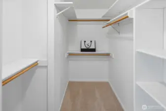 Walk-in closet with builit-in organizers