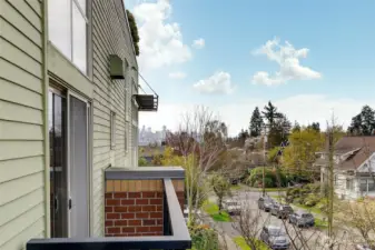 Seattle skyline views from the balcony