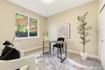 Having a bedroom on the main floor provides versatility for generational living or a convenient office space