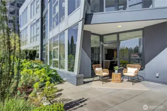 The largest private patio at One88