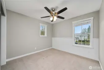 Bedroom to the left of the stairs