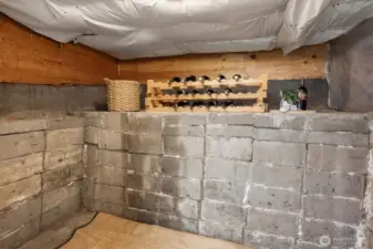Potential wine cellar off the laundry room