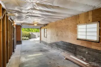 Extra long attached garage