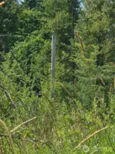 Along E Boundary, Power Poles run N - S