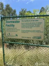 Storm Water Facility Near E Property Line & home site