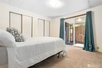 Primary bedroom with private deck