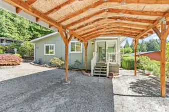 Newer carport addition