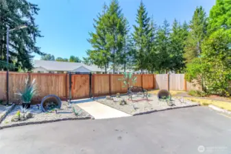 Security back gate  entry way - beyond the area to Lake Meridian