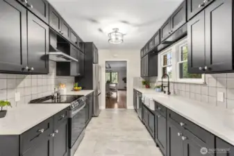 Plenty of counter and storage space
