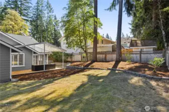 Fenced backyard – perfect for pets & play