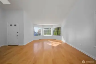 Front door into living room...