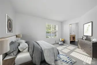 Primary w/ensuite and walk-in closet...(virtual staging)