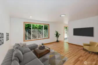 Virtually staged living room