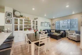 Once upstairs, find open and light filled living area.