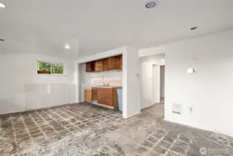 Kitchenette in ground floor.