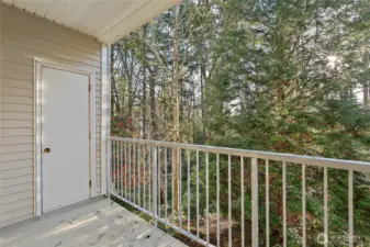 Storage area off of deck