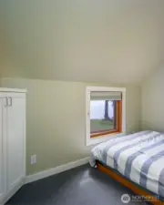 One of two upper bunkrooms